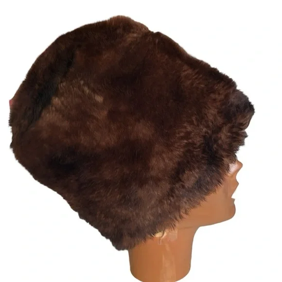 Brown Faux Fur Plush Winter Hat - Picture 4 of 7